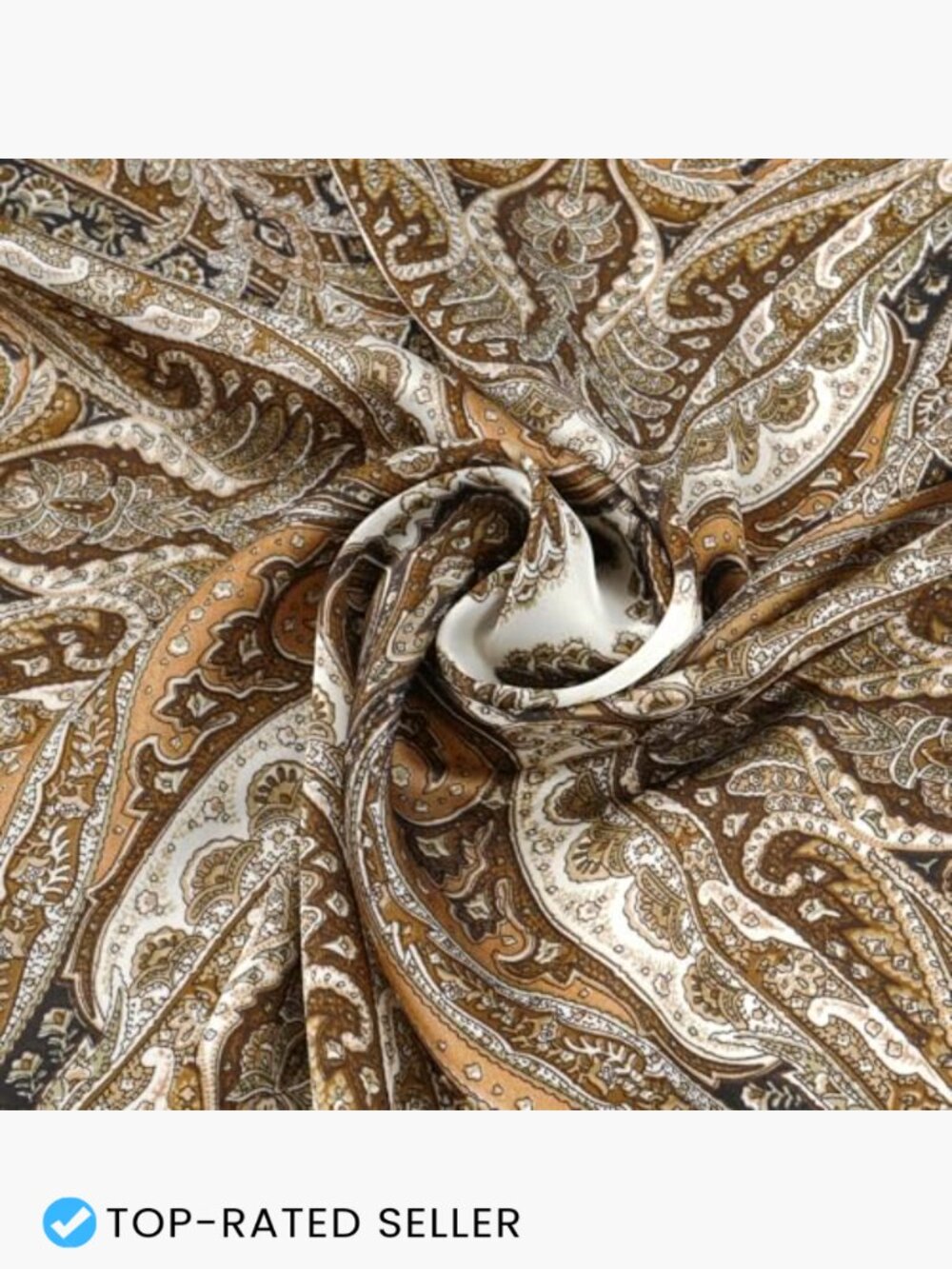Silk Feel Square Scarf Vintage Pattern Print Neckerchief Bandana Head Scarf - Picture 6 of 7